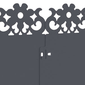 Bordure per prato 10 pcs Antracite 103 x 0,05 x 22 cm Acciaio 874771