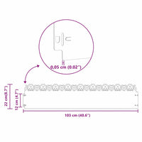 Bordure per prato 30 pcs Antracite 103 x 0,05 x 22 cm Acciaio 874773