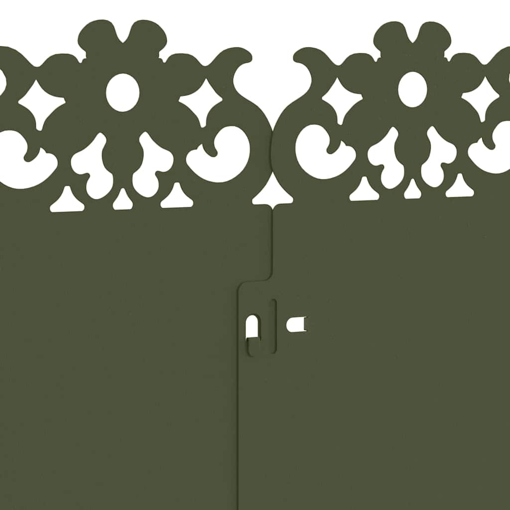 Bordure per prato 20 pcs Verde oliva 103 x 0,05 x 22 cm Acciaio 874775