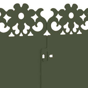 Bordure per prato 20 pcs Verde oliva 103 x 0,05 x 22 cm Acciaio 874775