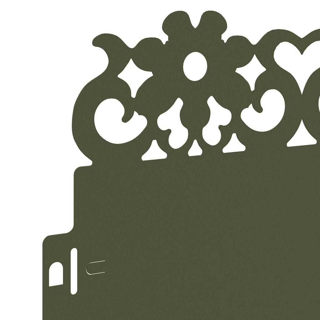 Bordure per prato 30 pcs Verde oliva 103 x 0,05 x 22 cm Acciaio 874776