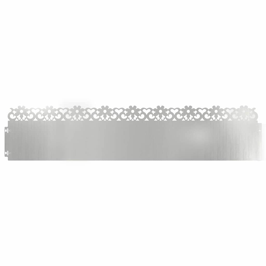 Bordure per prato 20 pcs Argento 103 x 0,05 x 22 cm 874781