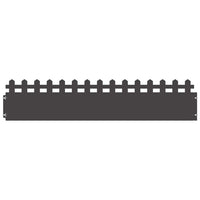 Bordure per prato 10 pcs Nero 103 x 0,05 x 22 cm Acciaio 874786