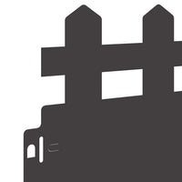 Bordure per prato 30 pcs Nero 103 x 0,05 x 22 cm Acciaio 874788