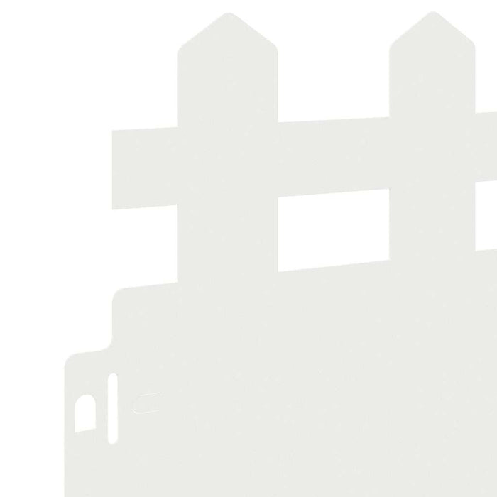 Bordure per prato 10 pcs Bianco 103 x 0,05 x 22 cm Acciaio 874789