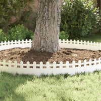 Bordure per prato 10 pcs Bianco 103 x 0,05 x 22 cm Acciaio 874789