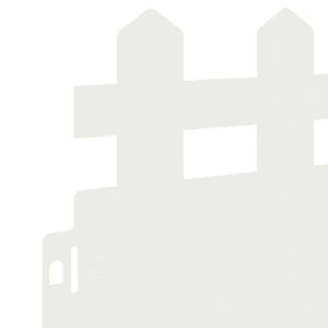 Bordure per prato 30 pcs Bianco 103 x 0,05 x 22 cm Acciaio 874791