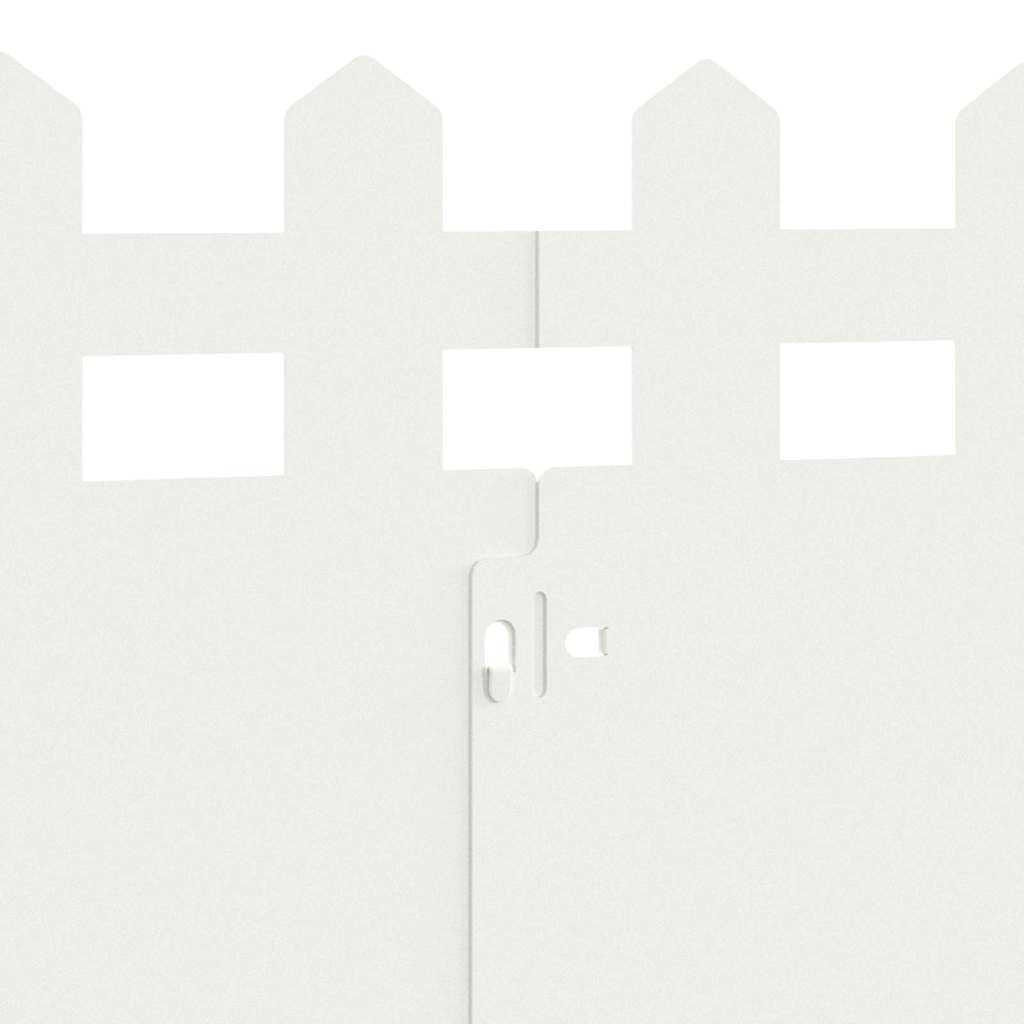 Bordure per prato 30 pcs Bianco 103 x 0,05 x 22 cm Acciaio 874791