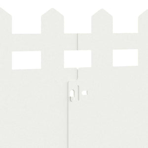 Bordure per prato 30 pcs Bianco 103 x 0,05 x 22 cm Acciaio 874791