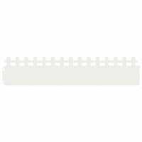 Bordure per prato 30 pcs Bianco 103 x 0,05 x 22 cm Acciaio 874791