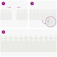 Bordure per prato 30 pcs Bianco 103 x 0,05 x 22 cm Acciaio 874791