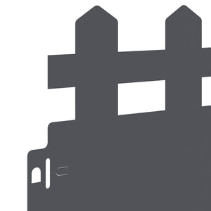 Bordure per prato 10 pcs Antracite 103 x 0,05 x 22 cm Acciaio 874792