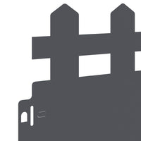 Bordure per prato 20 pcs Antracite 103 x 0,05 x 22 cm Acciaio 874793