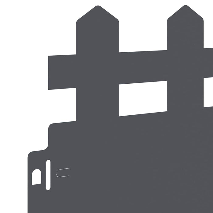 Bordure per prato 20 pcs Antracite 103 x 0,05 x 22 cm Acciaio 874793