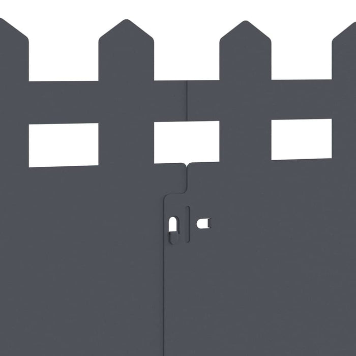 Bordure per prato 20 pcs Antracite 103 x 0,05 x 22 cm Acciaio 874793