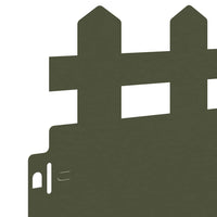 Bordure per prato 20 pcs Verde oliva 103 x 0,05 x 22 cm Acciaio 874796