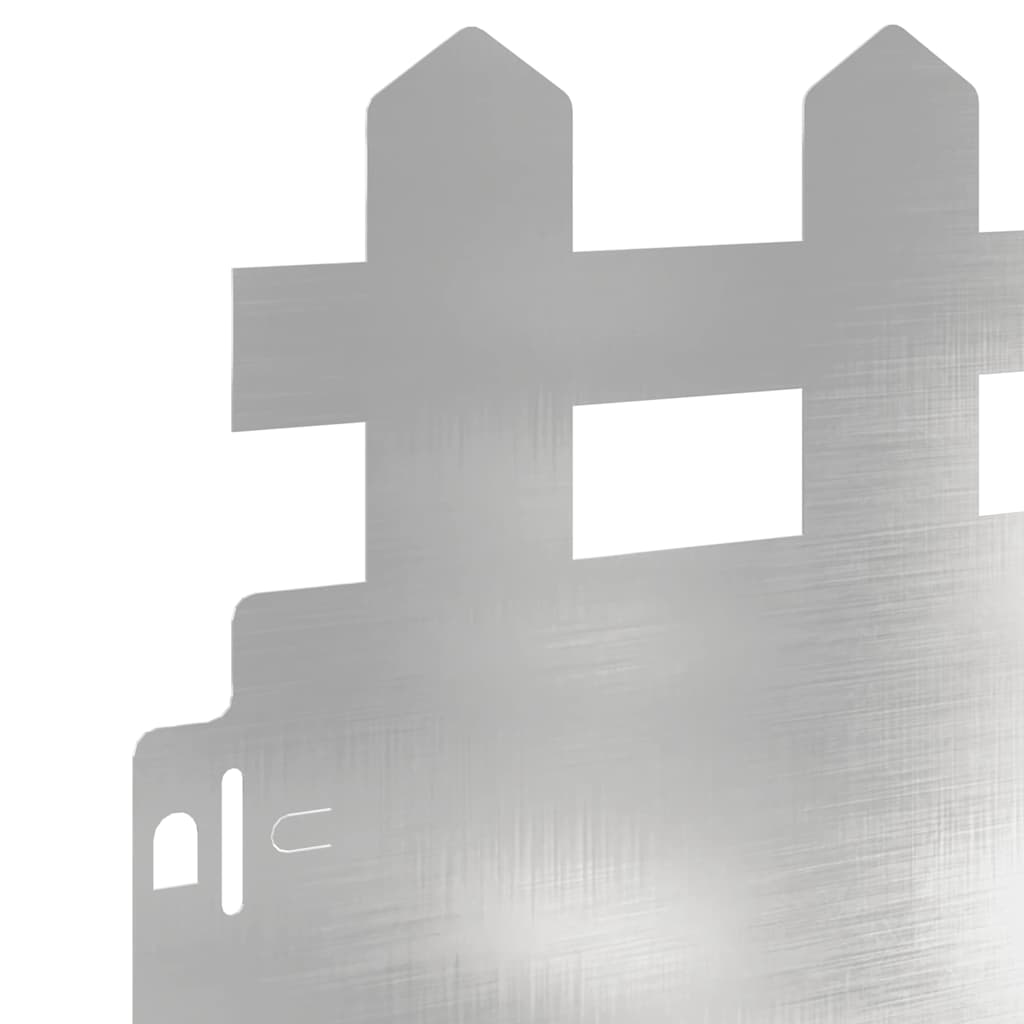 Bordure per prato 10 pcs Argento 103 x 0,05 x 22 cm 874798