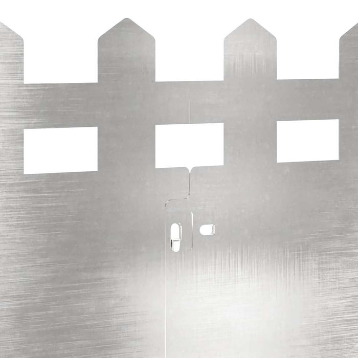 Bordure per prato 10 pcs Argento 103 x 0,05 x 22 cm 874798