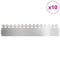 Bordure per prato 10 pcs Argento 103 x 0,05 x 22 cm 874798