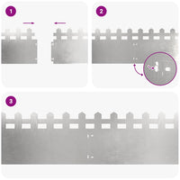 Bordure per prato 30 pcs Argento 103 x 0,05 x 22 cm 874800