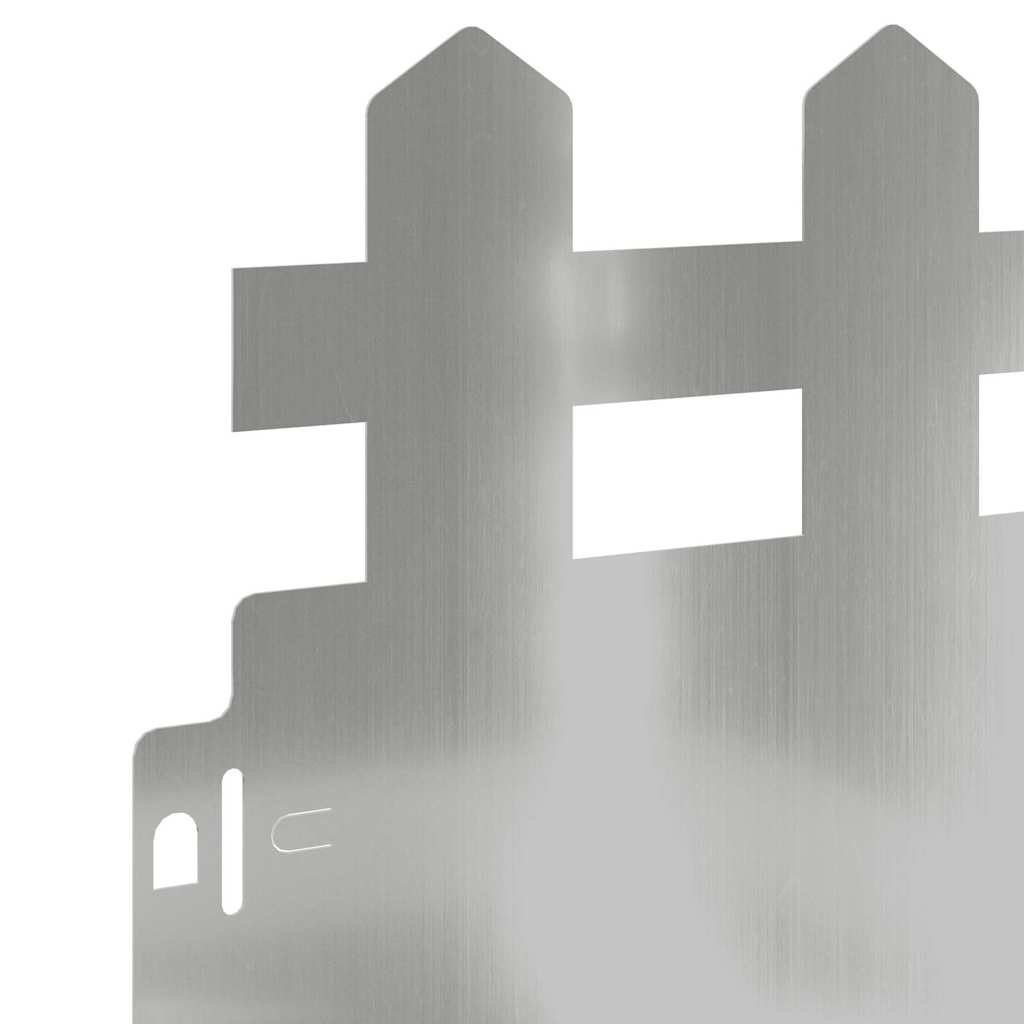 Bordure per prato 10 pcs Argento 103 x 0,05 x 22 cm 874801