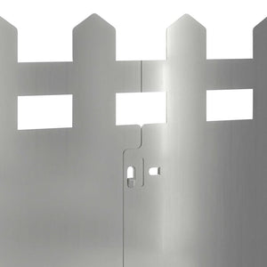 Bordure per prato 10 pcs Argento 103 x 0,05 x 22 cm 874801