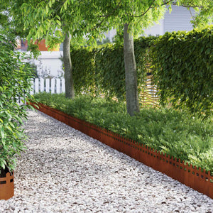 Bordure per prato 20 pcs Ruggine 103 x 0,05 x 22 cm 874805