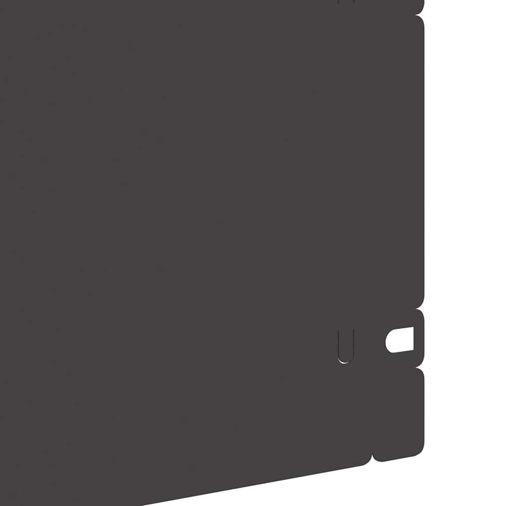 Bordure per prato 20 pcs Nero 103 x 0,05 x 22 cm Acciaio 874808