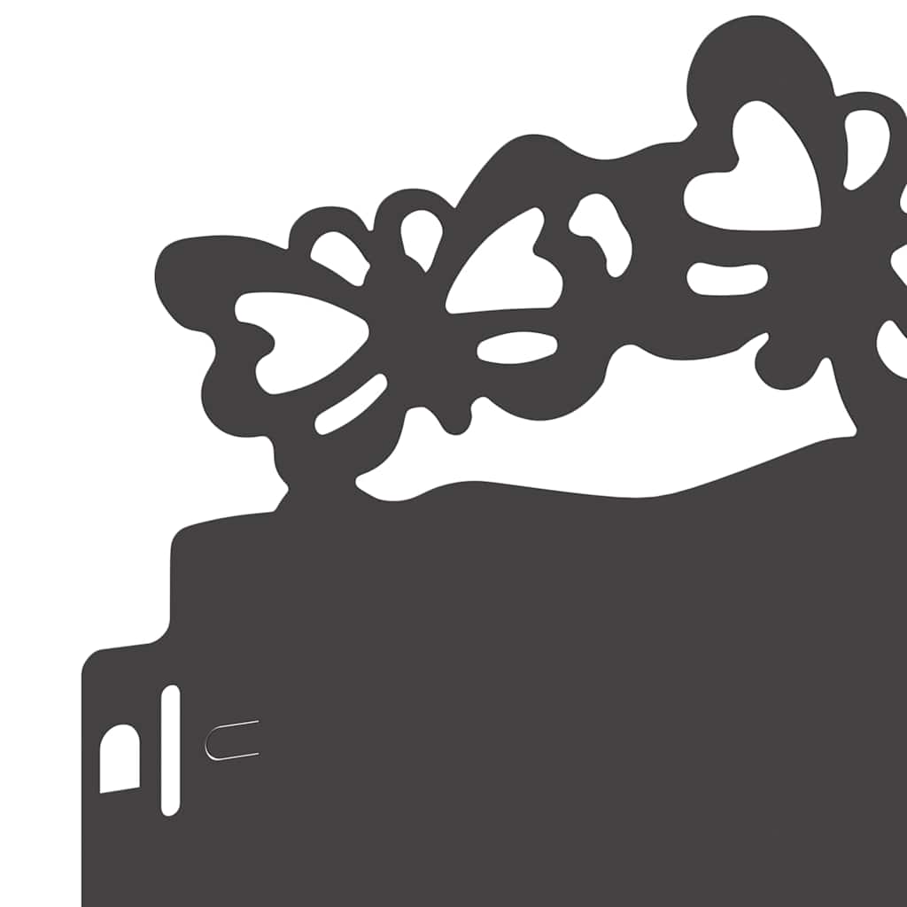 Bordure per prato 30 pcs Nero 103 x 0,05 x 22 cm Acciaio 874809