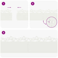 Bordure per prato 10 pcs Bianco 103 x 0,05 x 22 cm Acciaio 874810