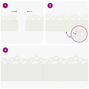 Bordure per prato 10 pcs Bianco 103 x 0,05 x 22 cm Acciaio 874810