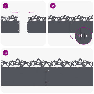 Bordure per prato 20 pcs Antracite 103 x 0,05 x 22 cm Acciaio 874814