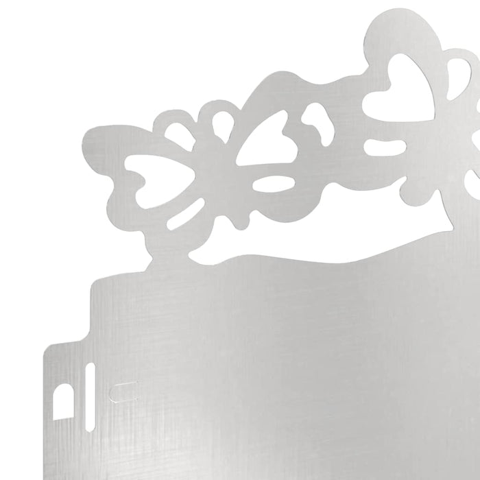 Bordure per prato 10 pcs Argento 103 x 0,05 x 22 cm 874819