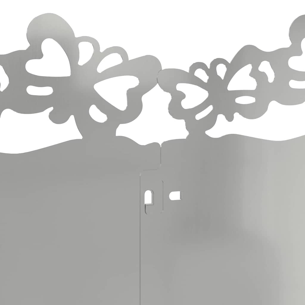 Bordure per prato 10 pcs Argento 103 x 0,05 x 22 cm 874822