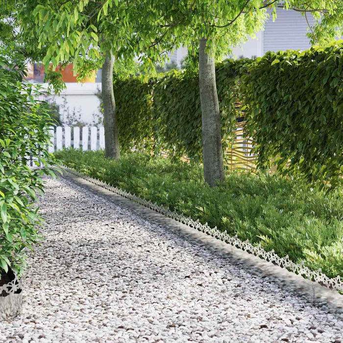 Bordure per prato 30 pcs Argento 103 x 0,05 x 22 cm 874824