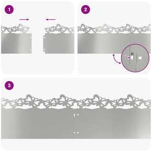 Bordure per prato 30 pcs Argento 103 x 0,05 x 22 cm 874824