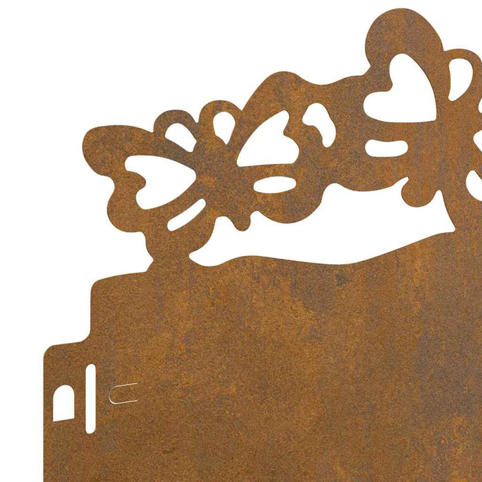 Bordure per prato 20 pcs Ruggine 103 x 0,05 x 22 cm 874826