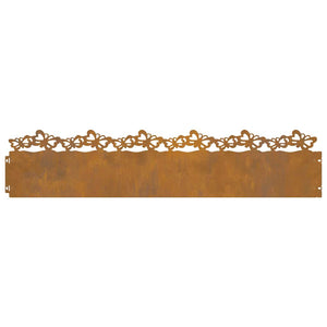 Bordure per prato 20 pcs Ruggine 103 x 0,05 x 22 cm 874826