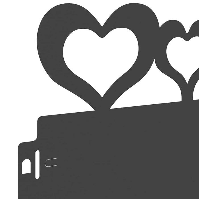 Bordure per prato 10 pcs Nero 103 x 0,05 x 22 cm Acciaio 874828