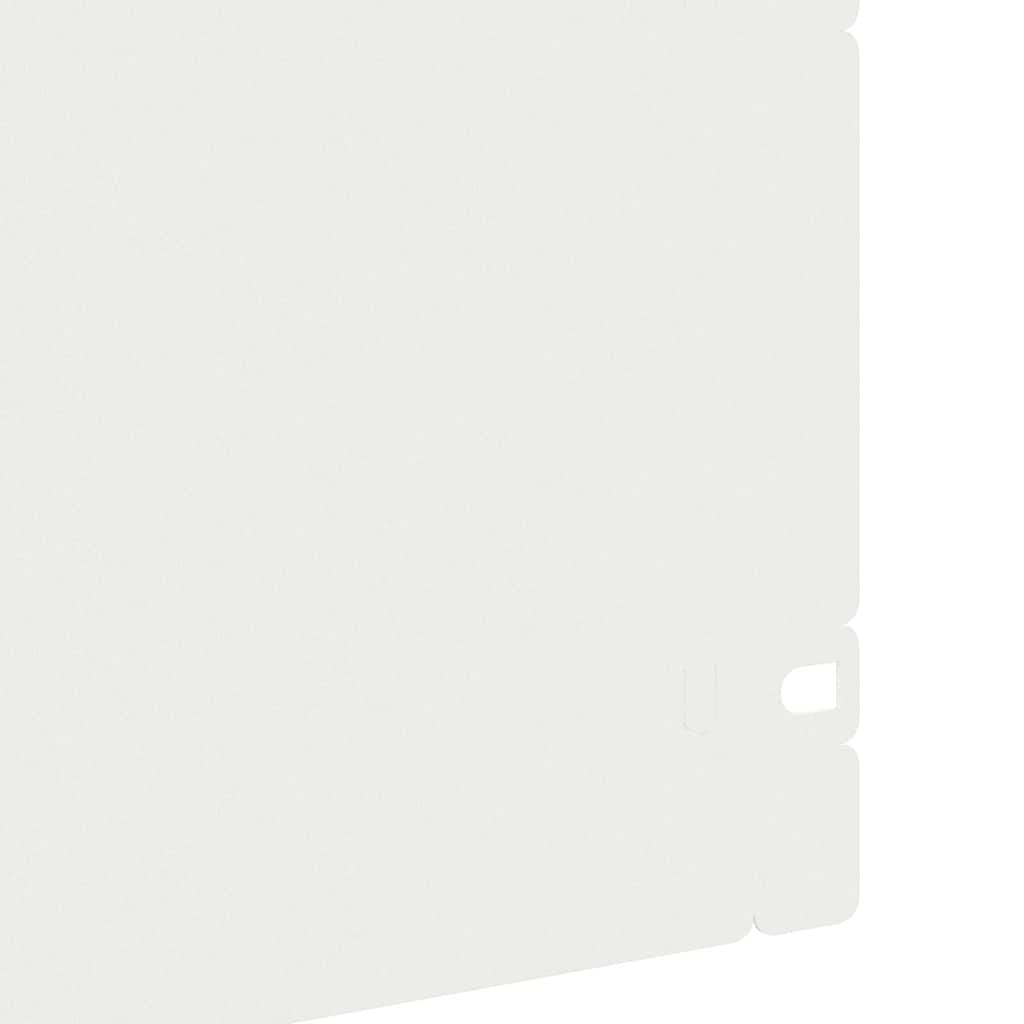 Bordure per prato 10 pcs Bianco 103 x 0,05 x 22 cm Acciaio 874831