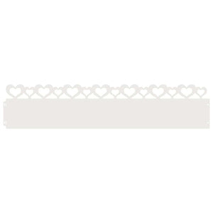 Bordure per prato 10 pcs Bianco 103 x 0,05 x 22 cm Acciaio 874831