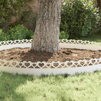 Bordure per prato 30 pcs Bianco 103 x 0,05 x 22 cm Acciaio 874833