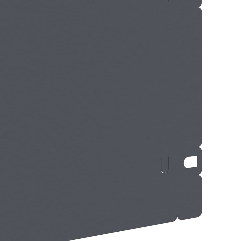 Bordure per prato 10 pcs Antracite 103 x 0,05 x 22 cm Acciaio 874834