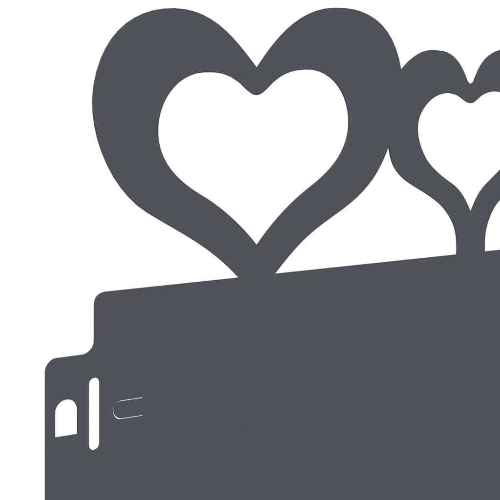 Bordure per prato 30 pcs Antracite 103 x 0,05 x 22 cm Acciaio 874836