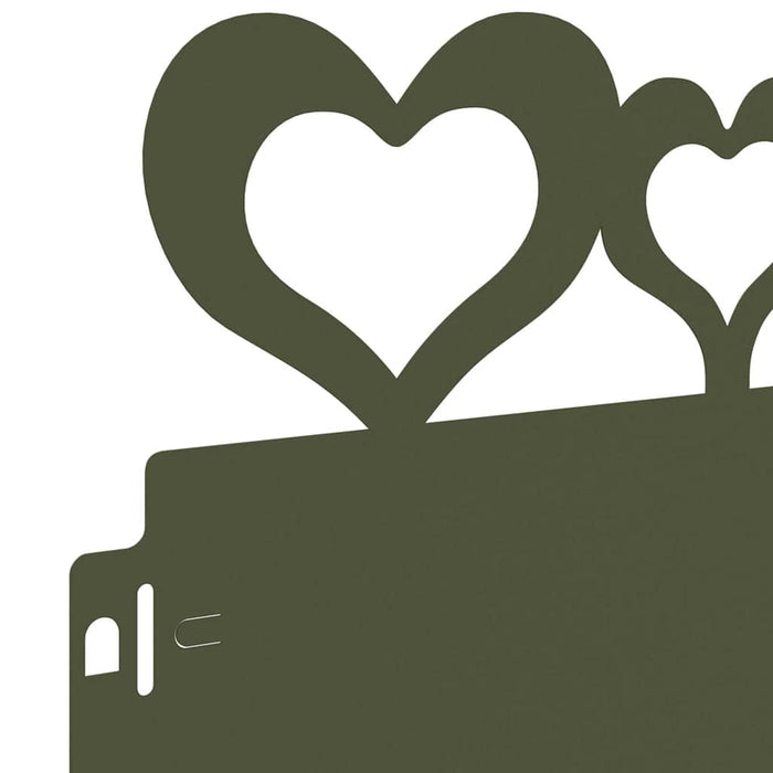 Bordure per prato 10 pcs Verde oliva 103 x 0,05 x 22 cm Acciaio 874837