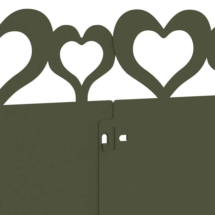 Bordure per prato 20 pcs Verde oliva 103 x 0,05 x 22 cm Acciaio 874838