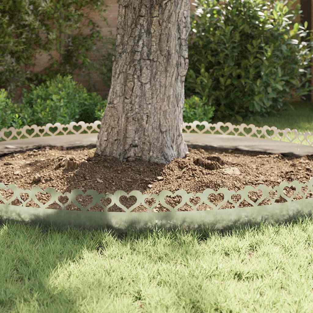 Bordure per prato 20 pcs Argento 103 x 0,05 x 22 cm 874841