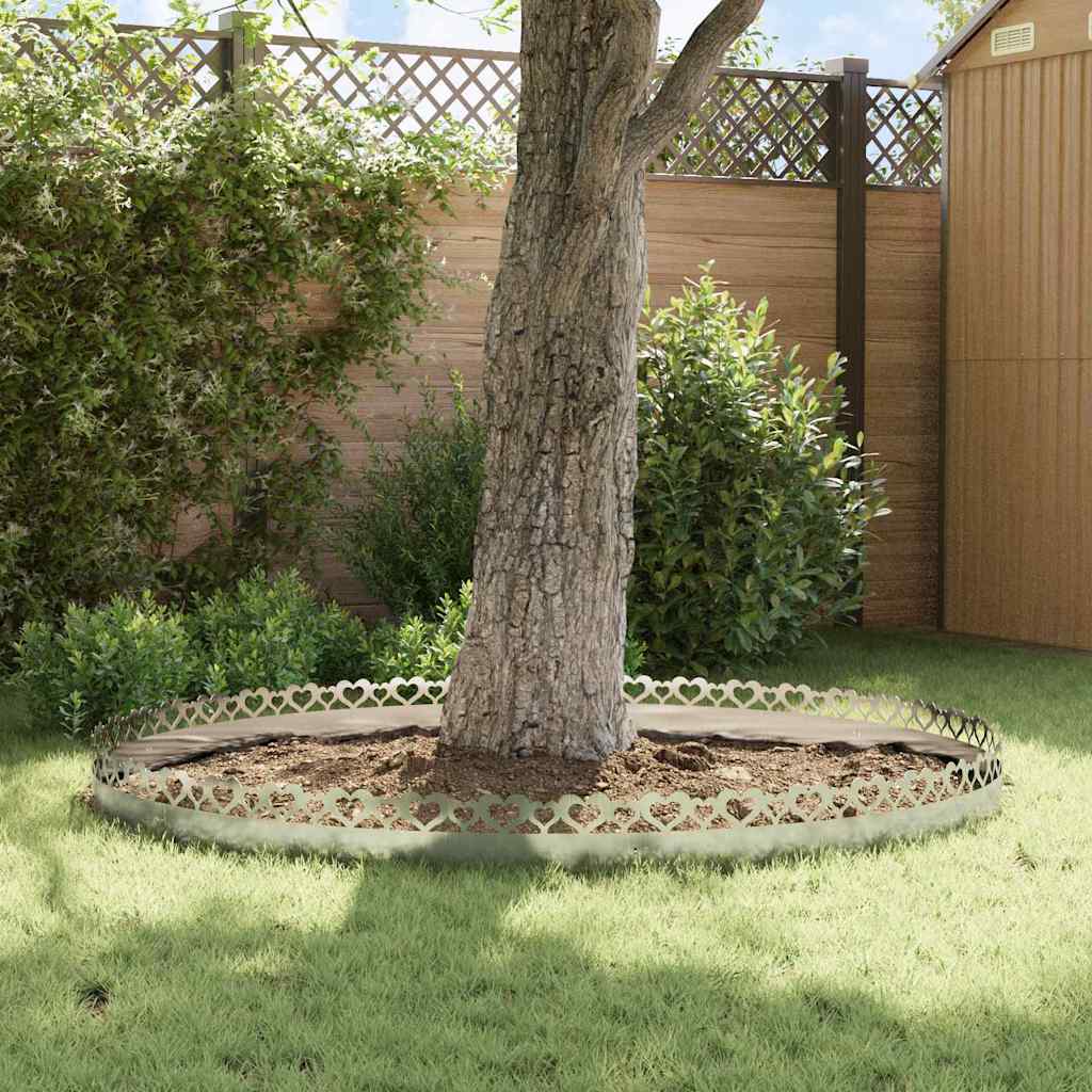 Bordure per prato 20 pcs Argento 103 x 0,05 x 22 cm 874841