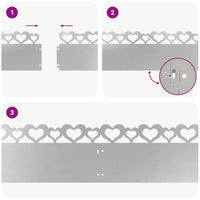 Bordure per prato 30 pcs Argento 103 x 0,05 x 22 cm 874842