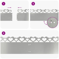 Bordure per prato 30 pcs Argento 103 x 0,05 x 22 cm 874845